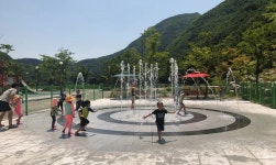 [봉화 가볼만한곳] 봉화 청량산 캠핑장에 바닥분수, 수경시설 들어온다... 관광객 맞이 준비