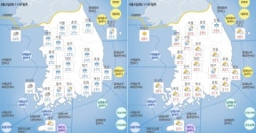 내일 날씨, 태풍 프란시스코 북상하며 전국에 비 예보 중부지역은 밤 늦게, 제주도와 남부지방은 오후에 비 그칠듯...