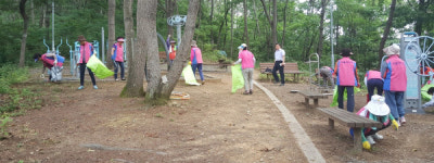 진주 초장동생활개선회 등산로 환경정화