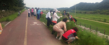 진주 하대2동 강변 환경정화활동 실시