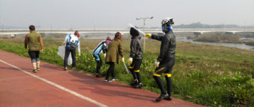 진주 초장동 자전거도로 환경정비 실시