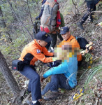 사천소방서 119구조대 산악사고자 안전구조