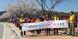 합천 삼가면 벚꽃길 건강걷기 개최