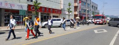 함양소방서 전국단위 소방차 길 터주기 훈련