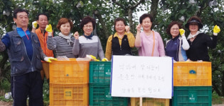 진주 상봉동 통장단 과수농가 일손돕기