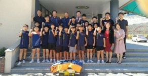 하동배구협회 관내 초등학교 배구부 격려