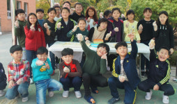 진주 남강초 벼베기·전통 탈곡체험
