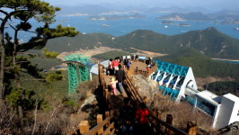 통영 미륵산 한려해상 다도해 조망 일품