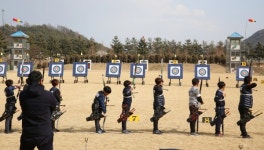 의령서 전국 소년체육대회 경남 양궁최종 선발전