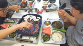 합천군 청소년 한우 맛 체험 행사 가져