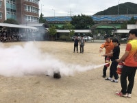 마산소방서 내서중학교 합동소방훈련 실시