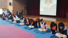 창원소방본부 석동중학교 심폐소생술 교육