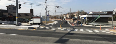 사천시 용남중학교 앞 도로 개통