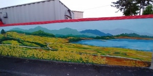 진주 사봉면 건강위원회 마을 담장 벽화 조성