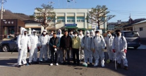 합천 초계면 청년회, 코로나19 확산방지 자체방역 실시