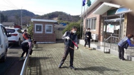 진주 진성면의용소방대 경로당 방역활동 전개