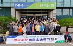 NH증권·율곡농협, 양파톤백담기 일손돕기 호평