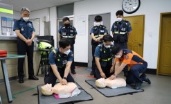 창원소방본부 경찰관 골든타임 확보 심폐소생술 교육
