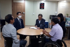 이상영 진주시의회 의장, 진주시장애인총연합회 방문