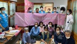 진주복음병원 수해현장 구호물품 전달