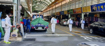 합천읍 청년회 코로나19 확산 방지 방역 실시