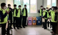 진주 미천면 체조·풍물교실 재활용 분리수거함 설치
