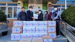 의령 지정중 사랑의 김장김치 라면 기탁
