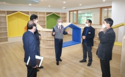 박종훈 교육감, 양산 신설 유·초·도서관 현장 점검