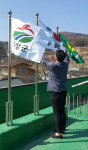 거창 마리면 마을회관 국기 등 교체 게양