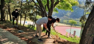 진주 평거동 평거 강변길 꽃길 조성
