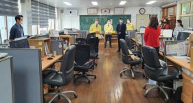 박종훈 교육감, 진해남중 방역 긴급 현장점검