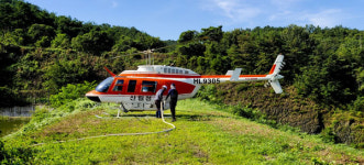 합천군 밤나무해충 항공방제 실시