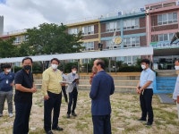 심상동 경남도의원 전면등교 학교방역현장 점검