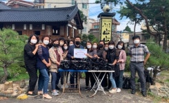 창원 한옥산에산에 독거노인 따뜻한 국밥 대접