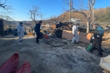 건호환경, 화재주택 폐기물 처리 지원