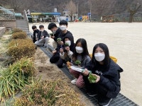 하동 화개초왕성분교장, 화단 가꾸며 푸른 지구 만들기