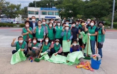 합천 대양면 새마을협의회 버스승강장 대청소·쌀 나눔