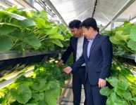 최열수 경남중기청장, 미래농업 선두주자 ㈜드림팜 방문