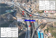 거제 거가대로 차량 교통통제 실시