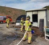 진주소방서, 미천면 전담의용소방대 선봉서 화재진압