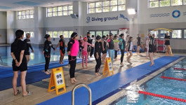 고성해양레포츠아카데미, 초등생존수영 교육장으로 인기