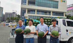 양산 물금농협 복 맞이 수박 나눔 행사 실시