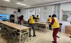 진주 금산면 적십자봉사회 경로당 방문 봉사