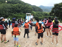 합천 초계초 동부권 공동학교 수상 안전 체험학습 진행