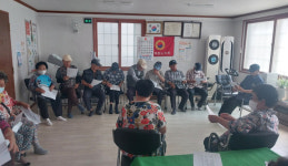 진주 천전동 망경경로당 임시총회 개최