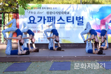 [MJ포토] 광명 요가힐 시연단의 환상적인 아크로 요가