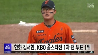 한화 김서현, KBO 올스타전 팬 투표 1차 집계 전체 1위
