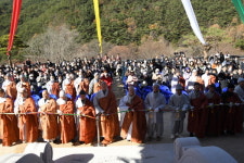 화엄사 남암, 아미타삼존불 봉안 및 극락보전 낙성식 봉행
