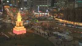 화엄사 사사자석탑등 서울광장 밝히다