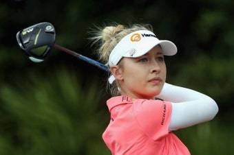 [LPGA] CME그룹 투어 챔피언십, 타구 방향을 바라보는 넬리 코다